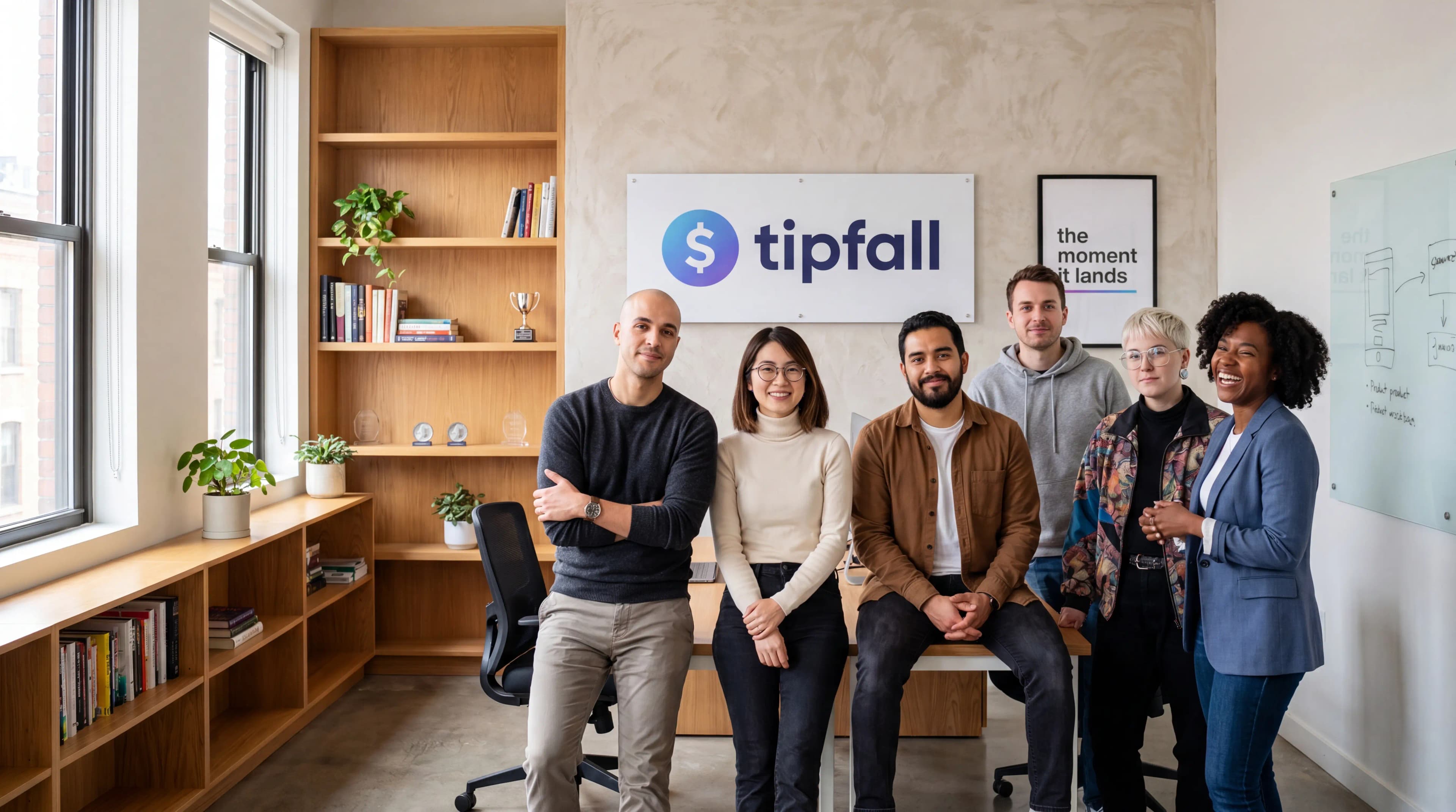 Toute l’équipe Tipfall réunie au bureau